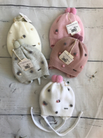 Шапка на завязках "FEZA" с помпоном