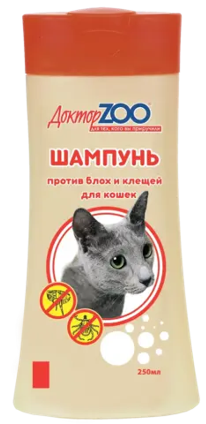 ДОКТОР ZOO Шампунь репеллентный для кошек, 250 мл