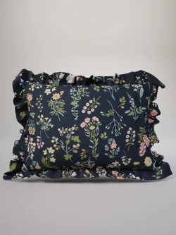 Декоративная наволочка с рюшами, оборками Сказка Сатин "Botany" 40х60 см, 1 шт, без молнии