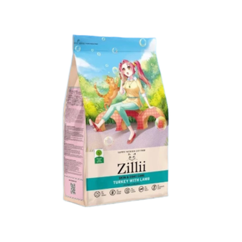 Корм для ZILLII (Зилли) Cat Skin & Coat Carel 2кг индейка и ягненок сухой для кошек, здоровье кожи и шерсти