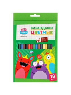 Карандаши цветные 18цв. заточенные (CP-41031)