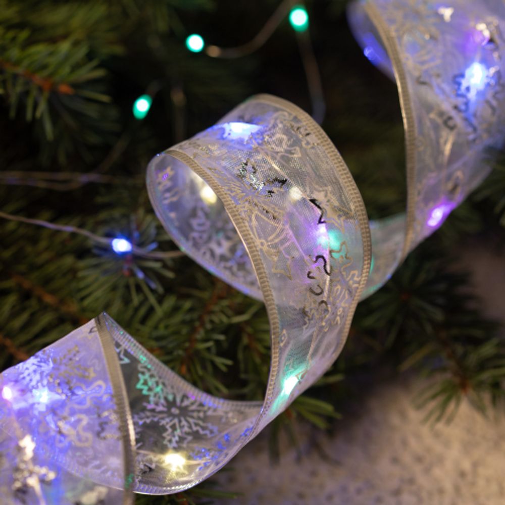 Светодиодная новогодняя гирлянда ЭРА ENIN-30M нить Лента декоративная мультиколор 3 м 60 microled IP20