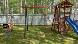 Монтаж уличных качелей Sv Sport