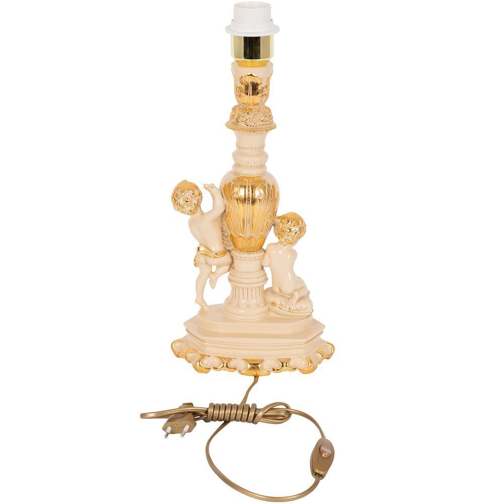 Настольная лампа Путти Айвори с абажуром Тюссо Vatican (Ватикан) Крем