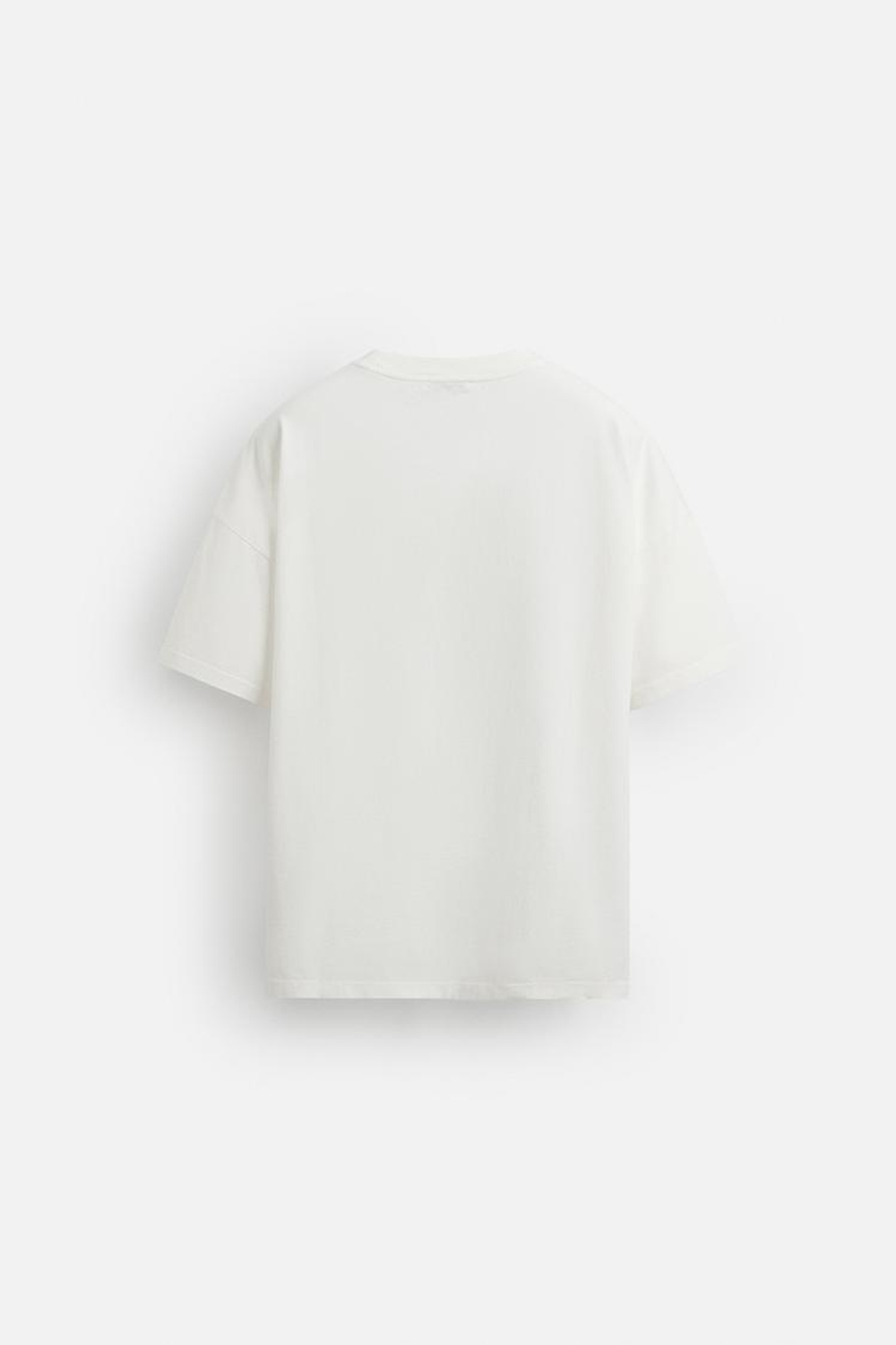 ZARA ФУТБОЛКА С ВЫШИВКОЙ, БЕЛЫЙ