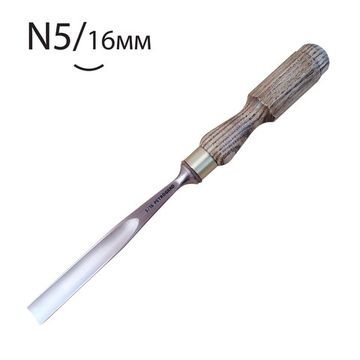 Стамеска для резьбы по дереву, ПЕТРОГРАДЪ,  прямая  N5, 16мм