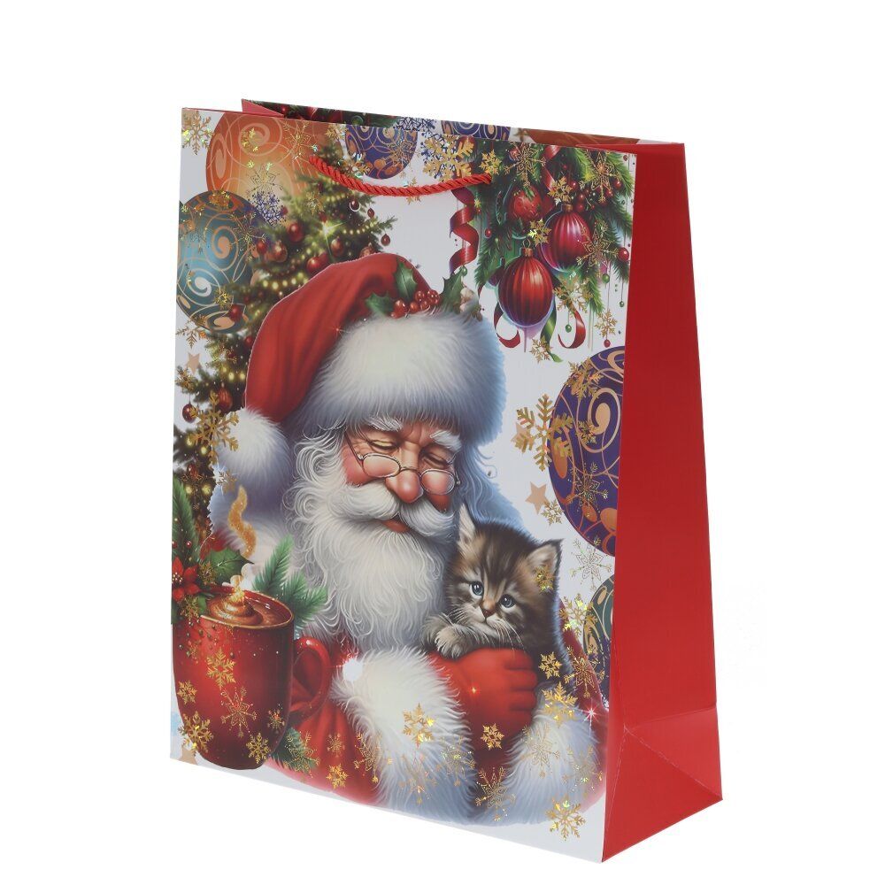 GAEM Пакет подарочный (бумага 210г/м2, блок 12шт), L30 W12 H41 см, 4в.