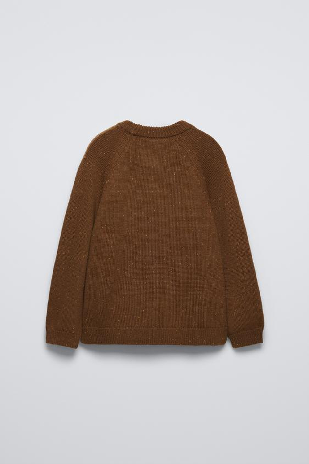 ZARA СВИТЕР ИЗ ДВУХЦВЕТНОЙ ПРЯЖИ, КАРАМЕЛЬНЫЙ