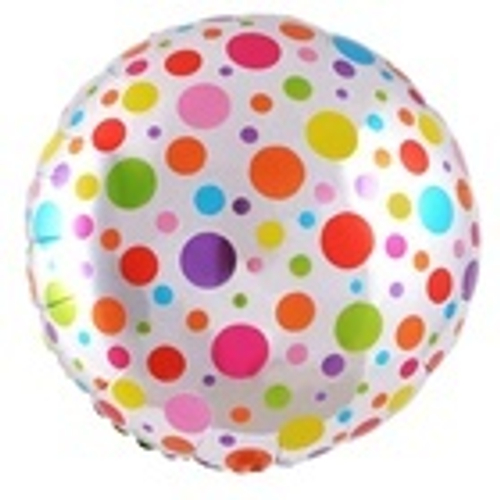 Шар 46см круг Конфетти разноцветное