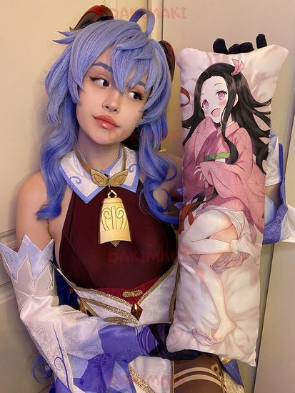 Мини дакимакура Незуко Камадо из Клинок, рассекающий демонов арт. M0440, 60х20 см