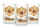 Стопки с гербом России