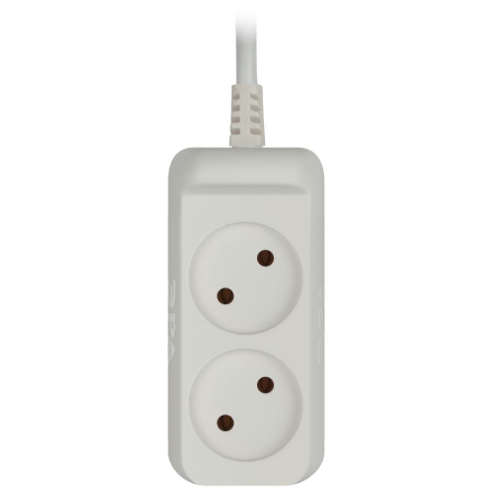 Удлинитель электрический ЭРА U-2-3m-2x1 без заземления 2 розетки 3м ПВС 2x1мм2 10А | Бытовые удлинители