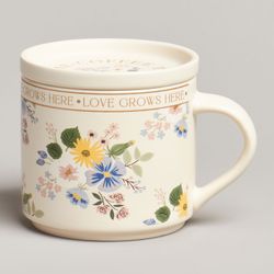 КРУЖКА С КРЫШКОЙ LEFARDSPRING FLOWERS 390МЛ. (КОР=24ШТ.)