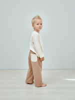 Брюки детские кофейный/бежевый