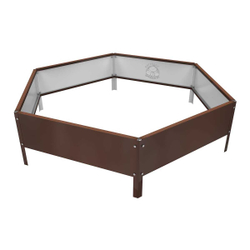 Клумба многоугольная оцинкованная с ножками 1 ярус RAL 8017 Шоколад