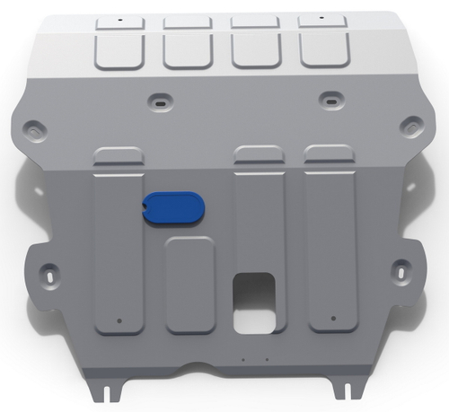 Защита картера и КПП Rival (увеличенная) для Nissan Terrano III (V - 1.6; 2.0) 2014-2016/Renault Duster I (V - 1.6; 2.0) 2010-2015, штампованная, алюминий 4 мм, с крепежом, 333.4704.1