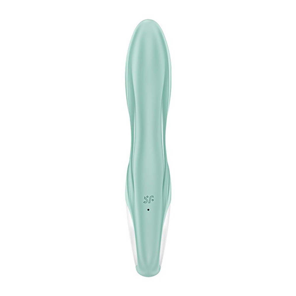 Зеленый вибратор-кролик 20,4см с функцией расширения Satisfyer Air Pump Bunny 5+ J2018-257