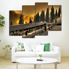 Модульная картина "Зимняя красота"