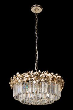 Подвесная люстра LED 9*Е14 LE3060/600 GD золото Zara Leon