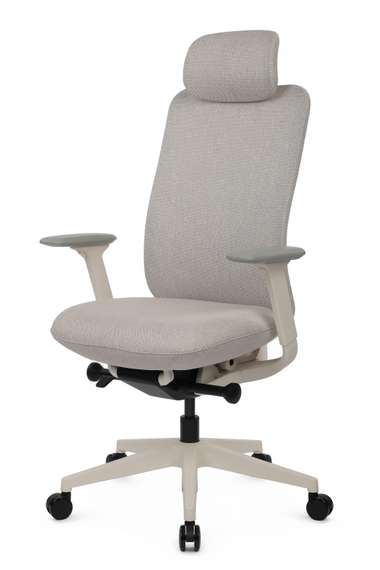 Кресло Antler EAN-001AW Белый пластик/Светло-бежевый