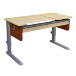 Растущая парта Астек Твин-2 с выдвижным ящиком и цветными боковинами (1150×575 мм)
