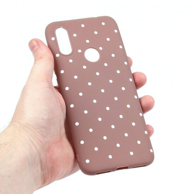 Чехол ТПУ в горошек для Xiaomi Redmi 7, 011374 Черный