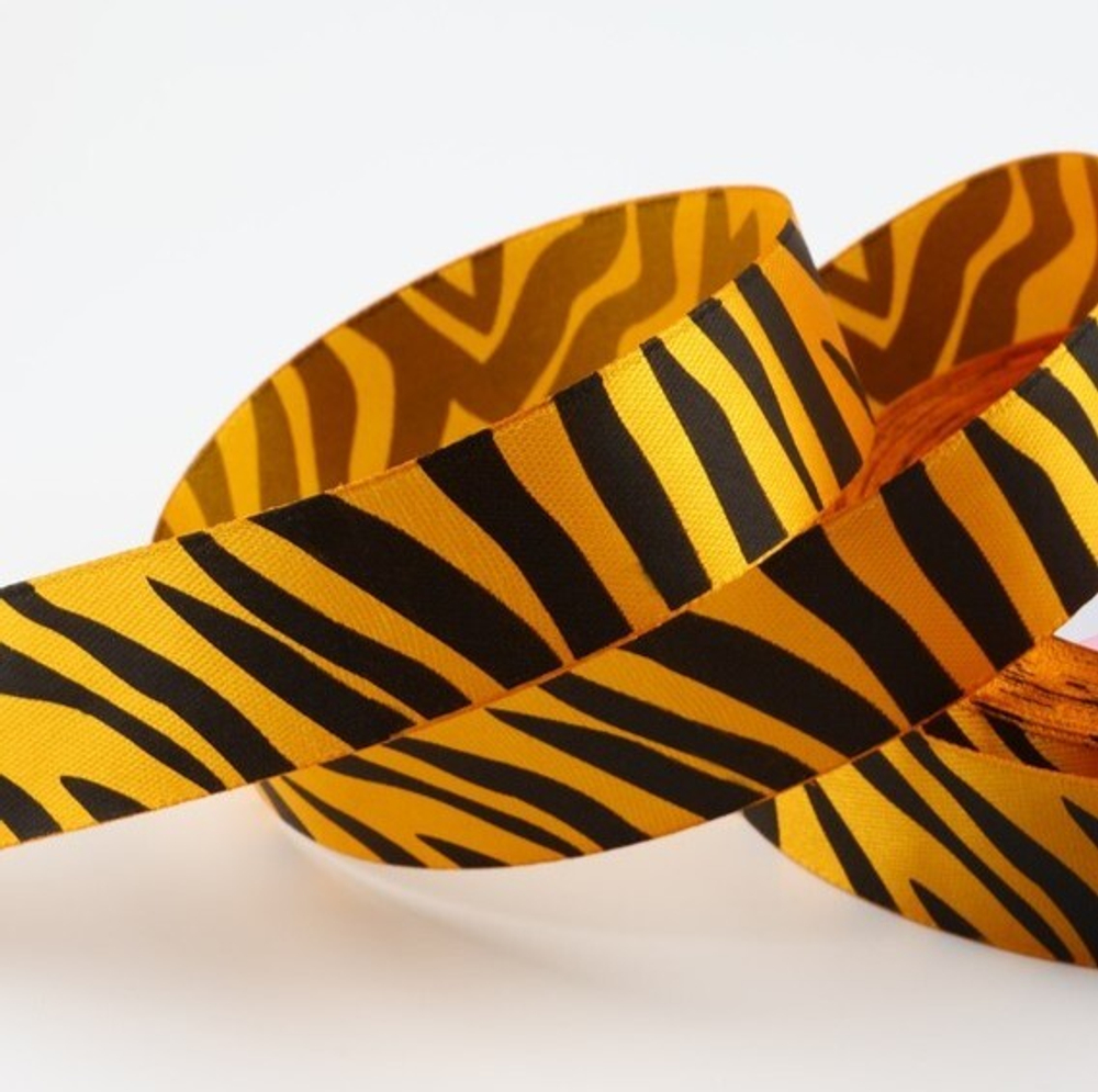 Атласная лента тигровая 25 мм