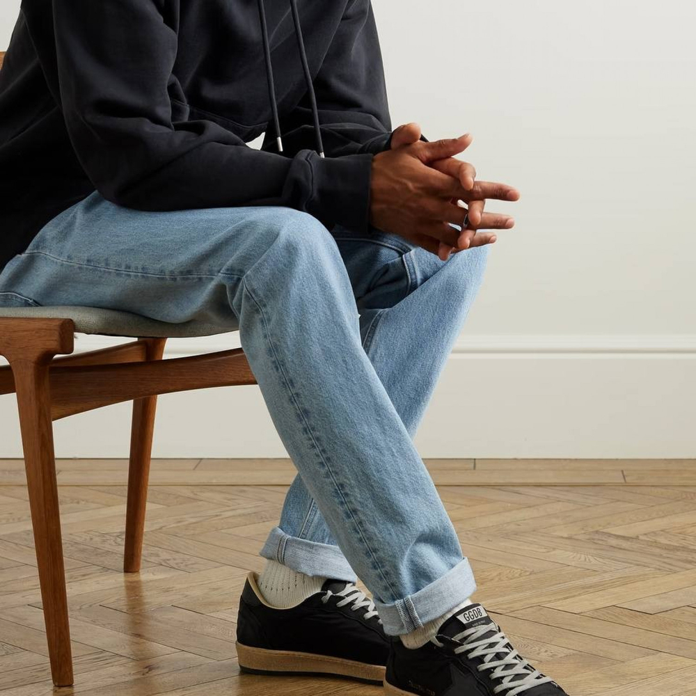 Golden Goose Ball Star / Черные тканевые / черная звезда муж