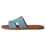 Hermes Izmere flat-heeled flip-flops men's blue, H221819Z HCB