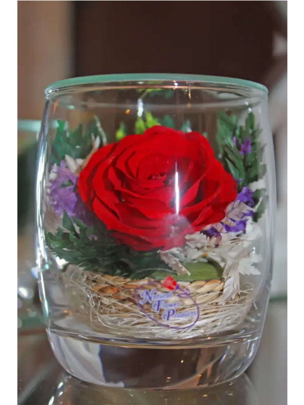 натуральные цветы в стекле, вакуум