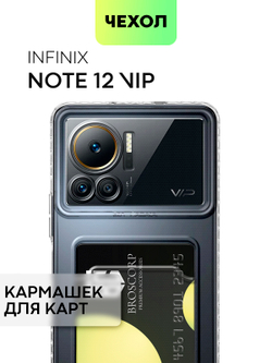 Чехол BROSCORP для Infinix Note 12 VIP (арт. INF-NOTE12VIP-TPU-01-POCKET)