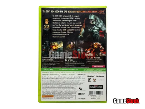 Xbox 360 Doom 3 Bfg Edition (Б/У, Английская версия)