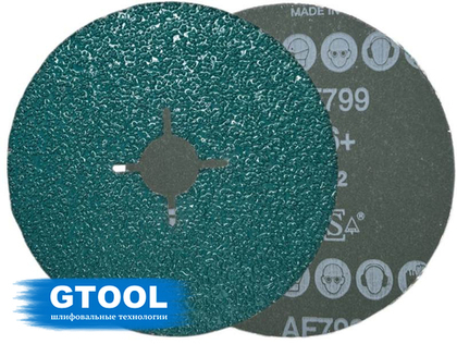 Фибровый круг VSM ACTIROX AF799 d125мм, зерно P36, уп-ка 50шт