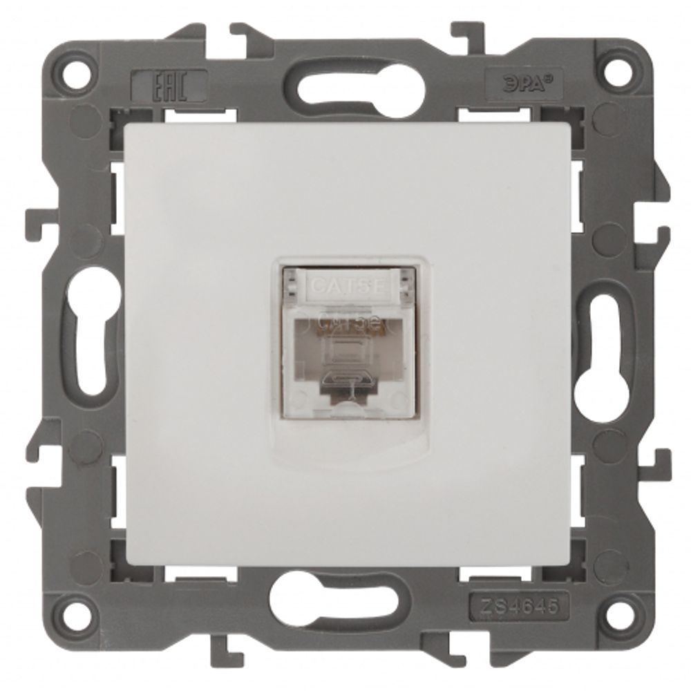 14-3107-01 ЭРА Розетка RJ45, IP20, белый