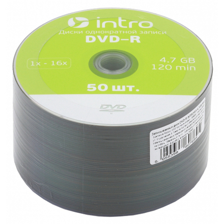 Intro DVD-R INTRO 16X 4,7GB Cakebox 50