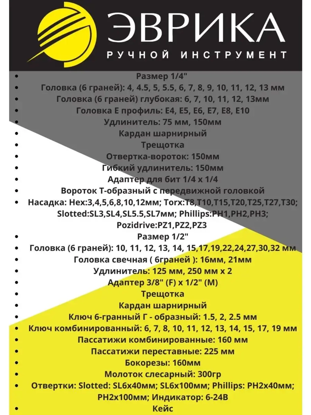 Набор автоинструментов в кейсе 101 пр.