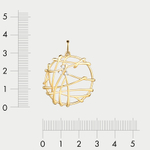 Подвеска из желтого золота 585 пробы с фианитами для женщин (арт. 106088-4102)