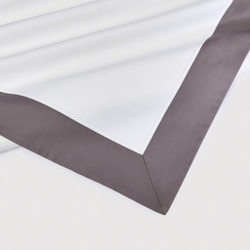 Постельное белье 2 спальное евро Сlaire&Caroll Frame белое с темно-серым