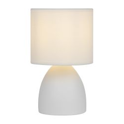 Настольная лампа Rivoli Nadine 7042-502 1 * Е14 40 Вт керамика белая с абажуром | Rivoli