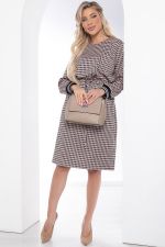 Платье "Верона" (беж/гусиная лапка) П8435 LT Collection