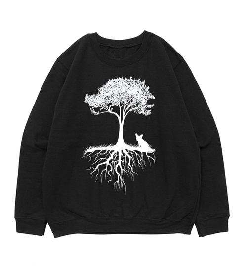 Свитшот "Французский бульдог у дерева"