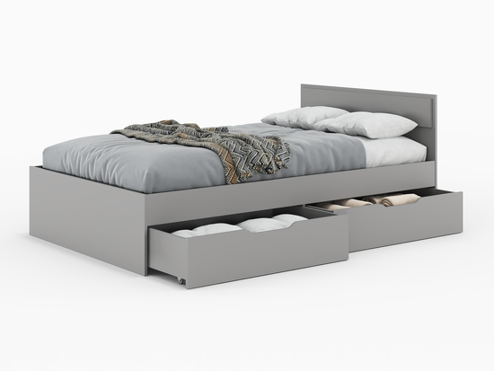 Кровать МОНАКО-2 2000-900 /2032*780*936/ анкор темный / аква