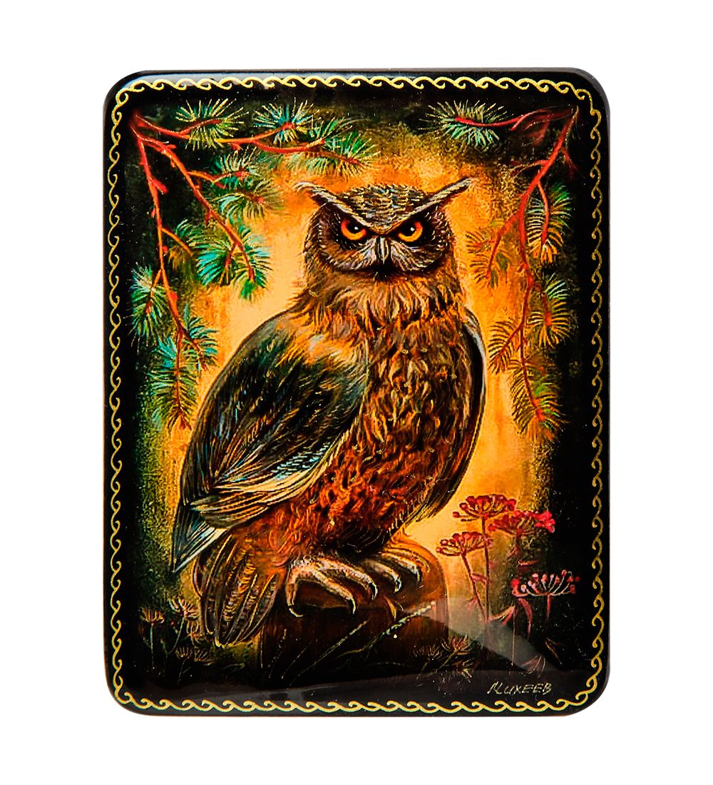 ШК-19/24-B Шкатулка в технике декупаж «Сова» (10х8х3,5)