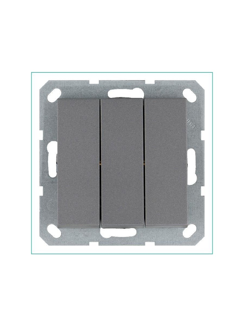 Выключатель 3-кл. 10А IP20 механизм алюм. Jasmart G3031S
