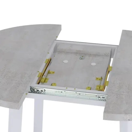 Стол Bradex Home Next круглый раскладной 90-120x90x76,5см, Бетон Лайт, белый