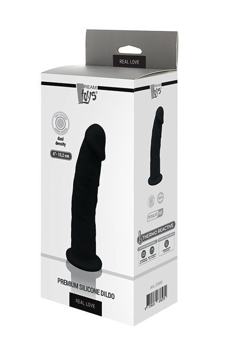 Черный фаллоимитатор-реалистик DILDO 6INCH - 15,2 см. (Цвет: черный)