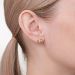 Серьги-пусеты «Воздушный поцелуй» из красного золота