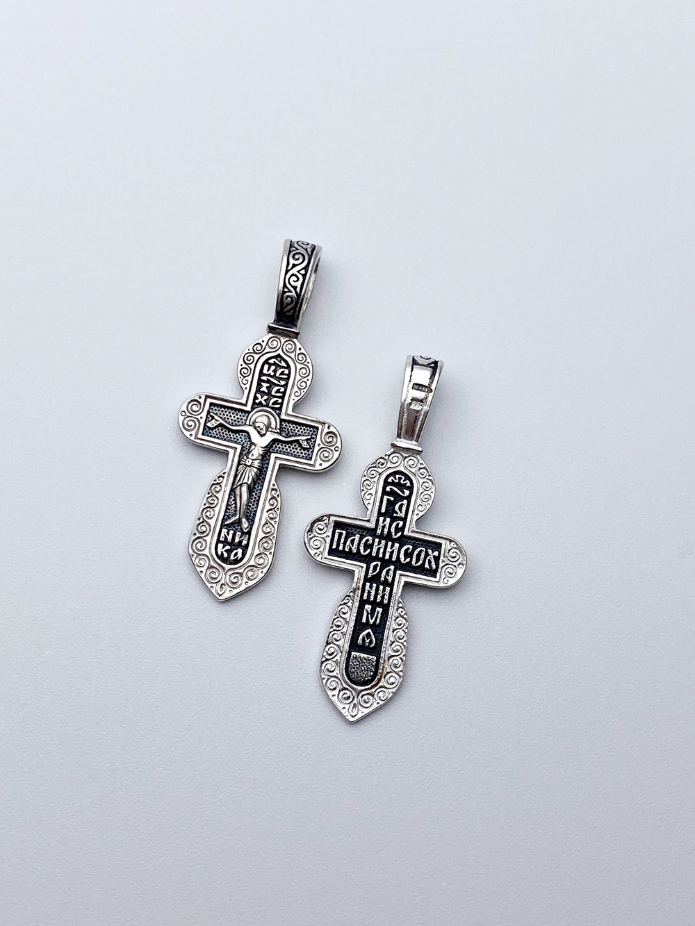Крест из серебра/Чернение
