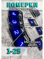Номерки для ключей акрил 3х5 см
