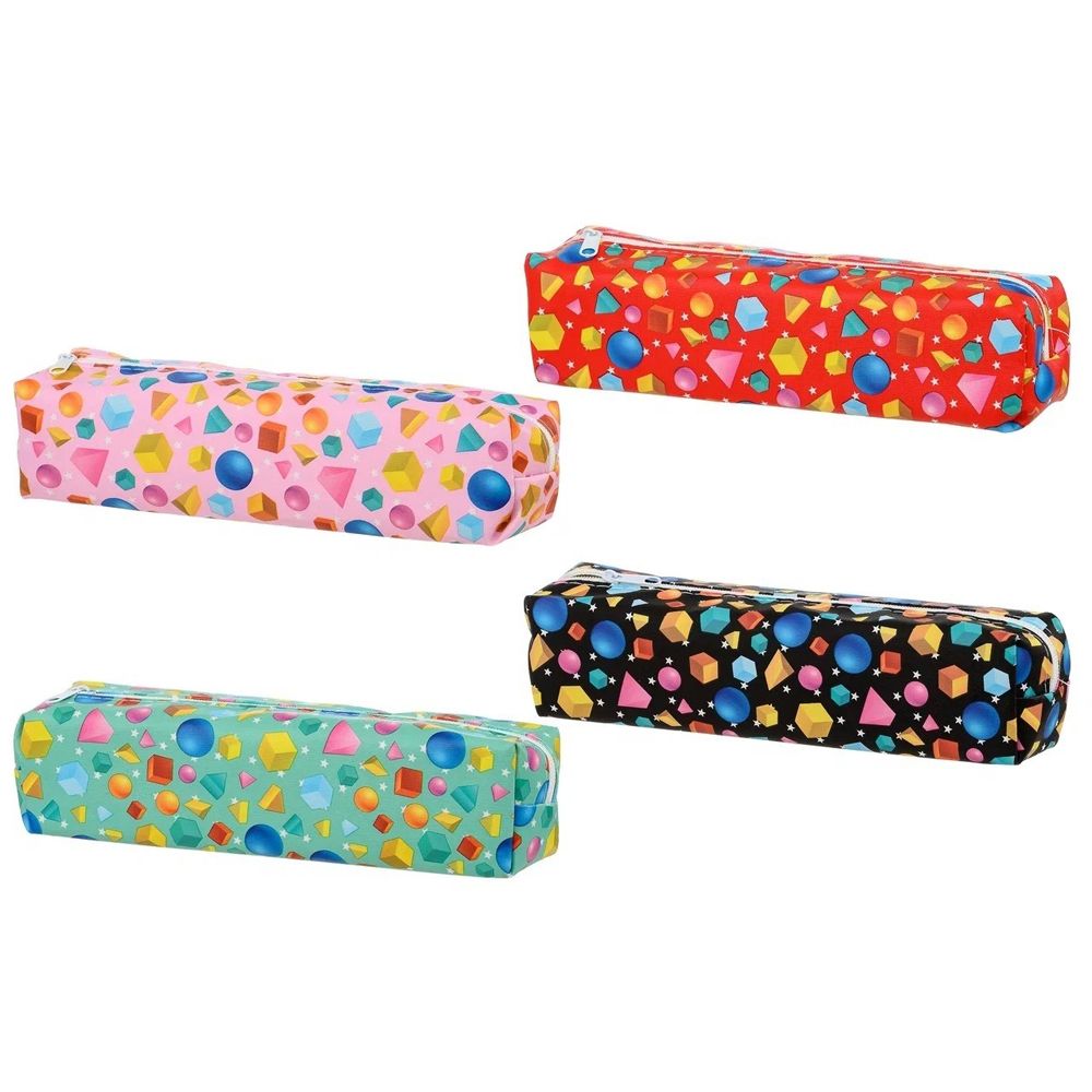 Пенал-косметичка Basir без наполнения, 20,5*5*5 см, серия &quot;Геометрия&quot;, 4 цвета ассорти